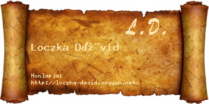 Loczka Dávid névjegykártya